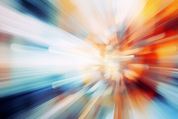Wall Mural - blurred radial zoom bursting in a kaleidoscope of vibrant colors creates an energetic and dynamic ab