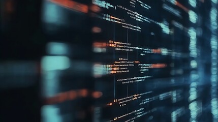 Programming code abstract technology background showcasing software development and computer scripts