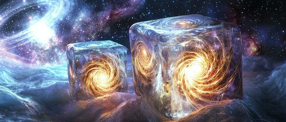 Wall Mural - frozen galaxies. ai.