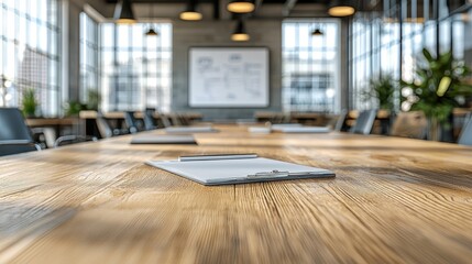 Wall Mural - Modern Meeting Room Setup for Employee Quarterly Discussion