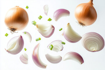 Wall Mural - onion fresh slices