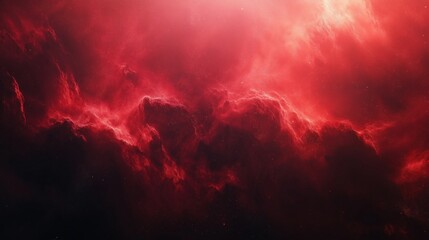 Wall Mural - Dark red and black abstract glowing background with cosmic energy