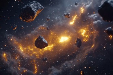 space rocks explosion