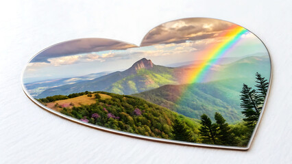 heart shape photo frame on the beach,landscape, sky, road, nature, mountain, clouds, cloud, travel, 