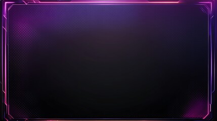 Wall Mural - purple tech frame, dark background, digital overlay