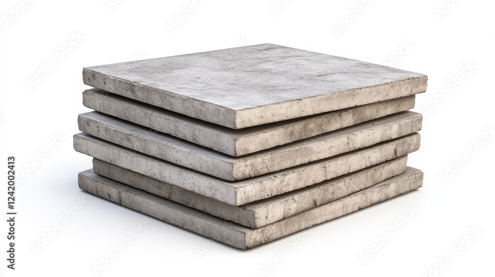 Stack of Concrete Slabs for Construction and Building Projects Stock ...