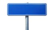 © Irina - Blue Blank Sign on Pole Ready for Customization at Standard Scale. Generative AI