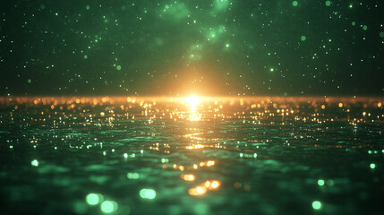 Wall Mural - a green matrix with a modern blurred effect, symbolizing chaos, uncertainty, and potential. the empt