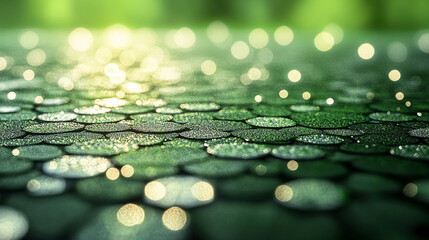 Wall Mural - a green matrix with a modern blurred effect, symbolizing chaos, uncertainty, and potential. the empt