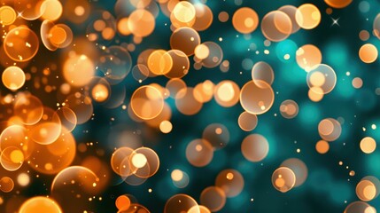 Wall Mural - experience the magic of new years eve with dazzling gold and dark blue fireworks bursting against a 