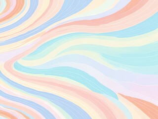 Wall Mural - pastel rainbow swirls: abstract art background