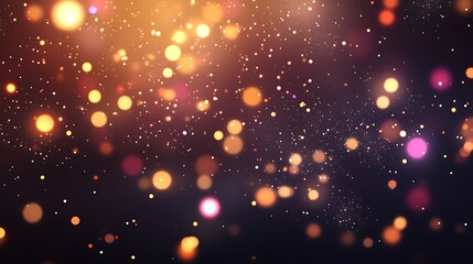 Wall Mural - A vibrant abstract background featuring glowing orbs and sparkles, ideal for design projects.
