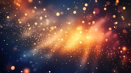 Wall Mural - A vibrant, abstract background featuring glowing particles and a cosmic atmosphere.
