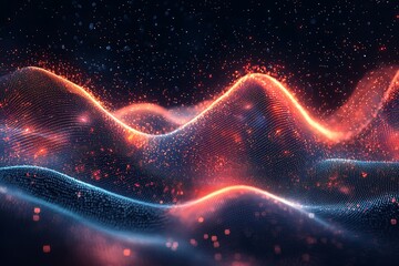 Wall Mural - a background that evokes the sensation of energy flowing through space, with vibrant streaks of ligh