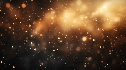 Wall Mural - A shimmering background with golden bokeh effects, ideal for design and festive themes.