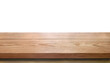© Stanislava - Empty wooden table cutout isolated on transparent background. Wood table mockup for product display