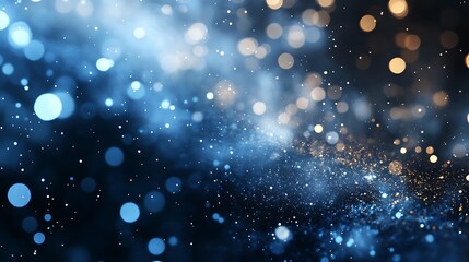 Wall Mural - A mesmerizing abstract background featuring shimmering particles and bokeh effects.