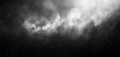 Wall Mural - a black and white grainy background noise texture with a grunge gradient, perfect for abstract poste
