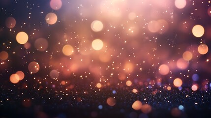 Wall Mural - A dreamy background of shimmering bokeh lights in soft colors.