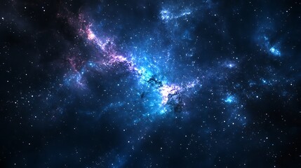 Wall Mural - A vibrant cosmic scene showcasing colorful nebulae and countless stars in deep space.