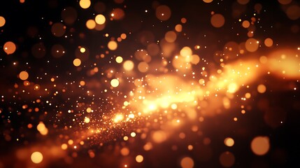 Wall Mural - A vibrant display of glowing particles creating a dynamic, ethereal atmosphere.