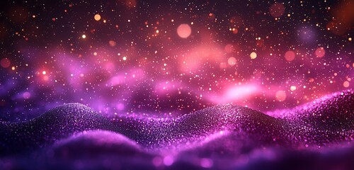 Wall Mural - a captivating purple-pink glowing gradient with grainy texture, ideal for webpage headers or strikin