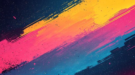 Wall Mural - a colorful 80s and 90s background banner with a noisy gradient texture, ideal for retro-themed desig