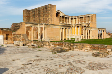 Wall Mural - Sardis ancient city. Historic ancient city building. Historical buildings of the Capital of Lydia.