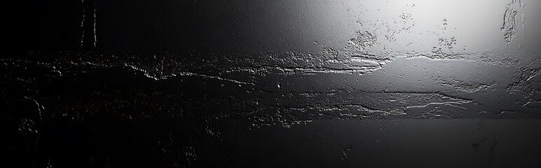 Wall Mural - a dark grainy gradient background in monochrome shades of black, white, and gray, perfect for minima