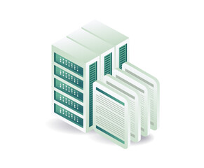 Wall Mural - Information technology server data concept