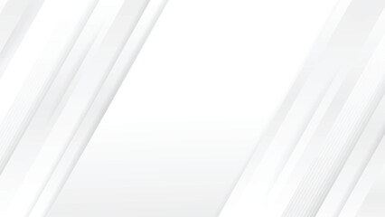 Wall Mural - white background with luxury style abstract shape for minimalist business technology cover and banne