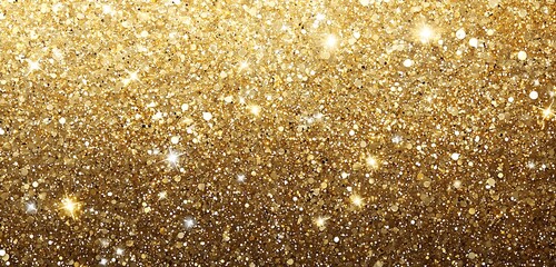 Wall Mural - a luxurious golden background filled with sparkling particles, creating a glittering, magical ambian