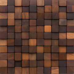 Wall Mural - Wooden cube wall texture background (6)