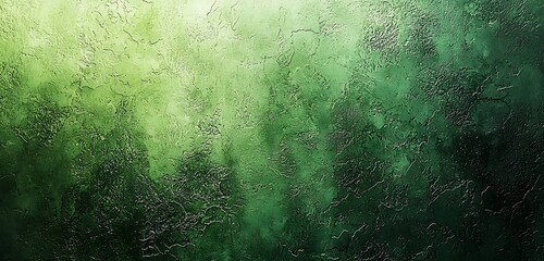 Wall Mural - a minimalist green gradient with grainy texture, creating a soothing, eco-friendly backdrop for clea