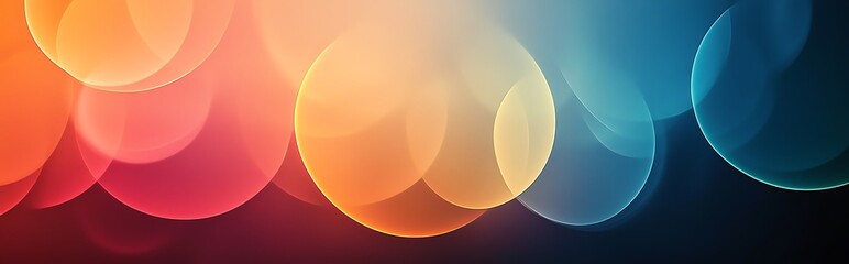 Wall Mural - a round aura gradient background with a fine grainy texture, presenting circle gradient shapes in a 