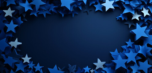 Wall Mural - abstract blue background with stars