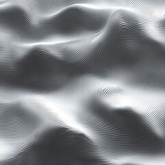 Poster - Dynamic wavy lines create mesmerizing abstract background in shades of gray, evoking sense of movement and depth. Perfect for modern design projects