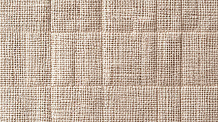 Poster - finely detailed classic graph paper pattern in soft beige color, showcasing textured fabric surface that adds warmth and elegance to any design