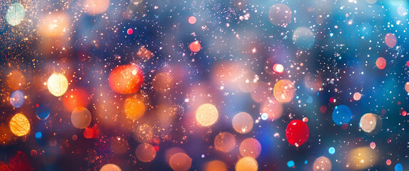 Wall Mural - 4th july festive firework lights background