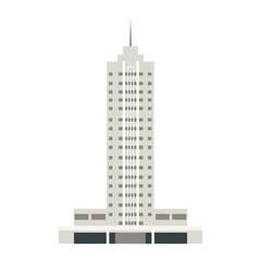 Wall Mural - Japanese highrise office tower architecture skyscraper minimalist vector