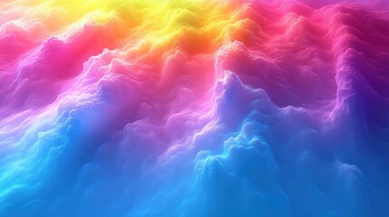 Wall Mural - Colorful flowing cloudlike forms in background for digital art, design and text