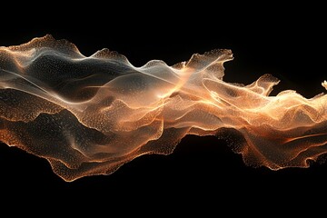 Wall Mural - a stunning visual of isolated, flickering flames against a black background, perfect for fiery visua