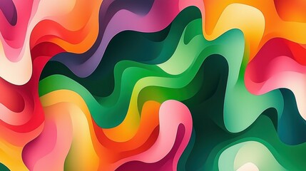 Wavy, Colorful, Abstract Swirl Pattern Background for Presentation, Website, Art