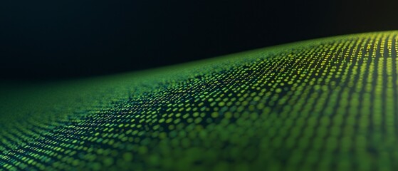 Abstract Green Digital Binary Code Matrix Background