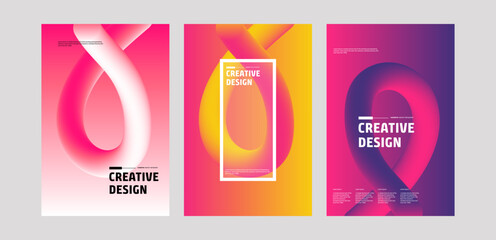 gradient shape on cover book presentation. brochure layout and modern report business flyers poster template.