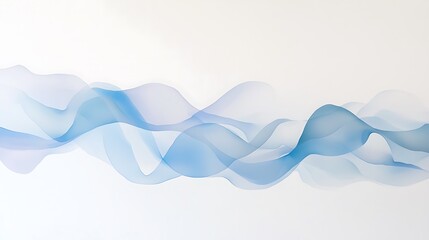 Wall Mural - a blue wave is shown on a white background