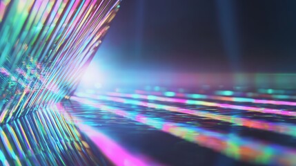 Stunning Crystalline Metamaterial Wedge with Colorful Light Patterns
