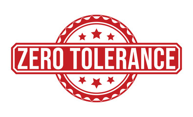 Wall Mural - ZERO TOLERANCE rubber stamp on white background. ZERO TOLERANCE Stamp.