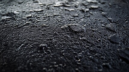 Aufkleber - Rough textured black surface reflecting sunlight with shallow depth of field