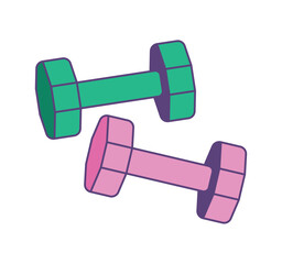 Wall Mural - Dumbbells gym equipment illustration